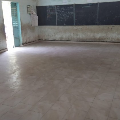 Carrelage réalisé pour l'école Samba Gueye